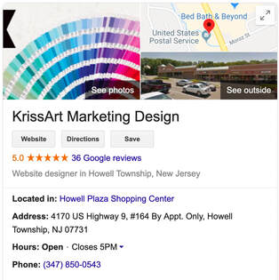 KrissArt's Google Business Page